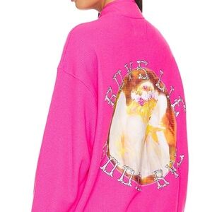 Boys Lie Pink GOODBYE AGAIN THERMAL HENLEY CREWNECK